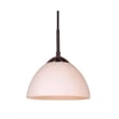 Woodbridge Lighting Alexis 3-Light Metal Pendant in Bronze/White