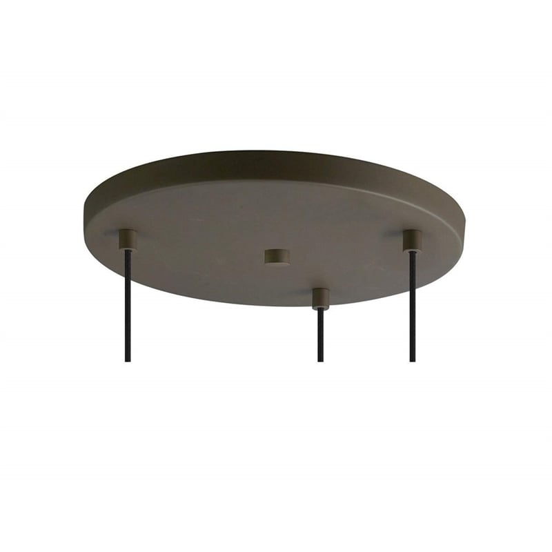 Woodbridge Lighting Alexis 3-Light Metal Pendant in Bronze/White