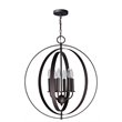 Woodbridge Lighting Camellia Round 6-Light Metal Pendant Chandelier in Bronze