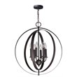 Woodbridge Lighting Camellia Round 6-Light Metal Pendant Chandelier in Bronze