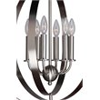 Woodbridge Lighting Camellia Round 6-Light Metal Pendant Chandelier in Nickel