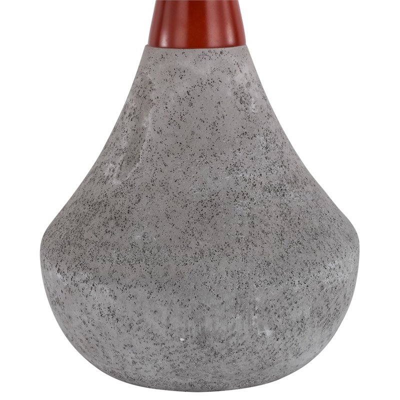 Woodbridge Lighting Carson Traditional Cement/Fabric Table Lamp in Gray