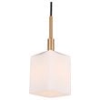 Woodbridge Lighting Langston 1-Light Metal Steel Mini Pendant in Brass