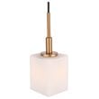 Woodbridge Lighting Langston 1-Light Metal Steel Mini Pendant in Brass