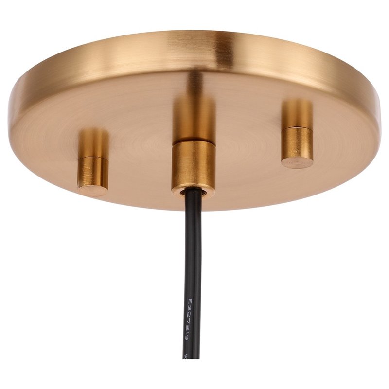 Woodbridge Lighting Langston 1-Light Metal Steel Mini Pendant in Brass