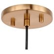 Woodbridge Lighting Langston 1-Light Metal Steel Mini Pendant in Brass