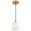 Woodbridge Lighting Langston 1-Light Metal Steel Mini Pendant in Brass