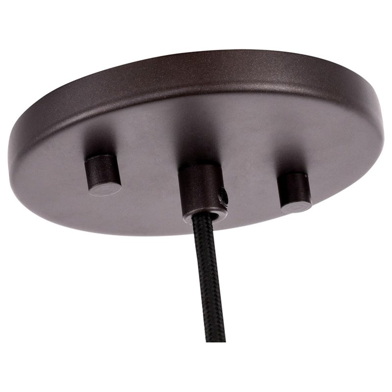Woodbridge Lighting Langston 1-Light Metal Steel Mini Pendant in Bronze