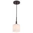 Woodbridge Lighting Langston 1-Light Metal Steel Mini Pendant in Bronze