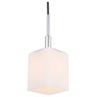 Woodbridge Lighting Langston 1-Light Metal Steel Mini Pendant in Chrome