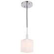 Woodbridge Lighting Langston 1-Light Metal Steel Mini Pendant in Chrome