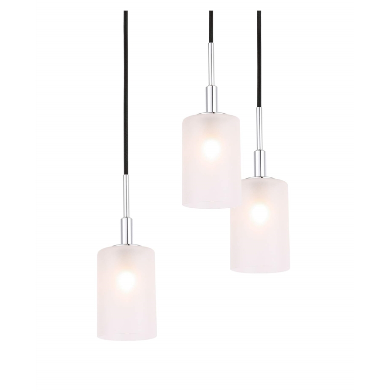 Woodbridge Lighting Elise 5-Light Opal Glass & Steel Chandelier in Chrome/Bronze