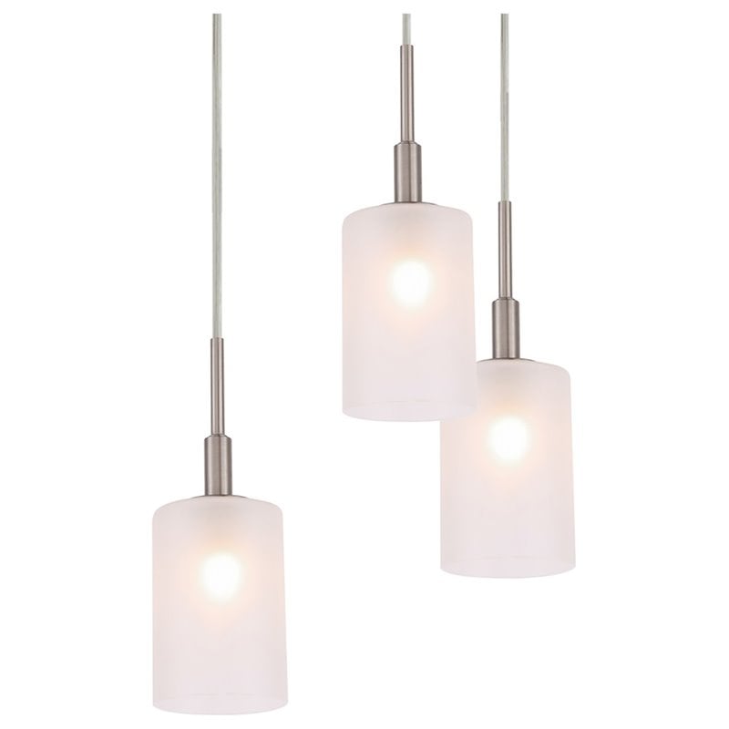 Woodbridge Lighting Elise 5-Light Opal Glass & Steel Chandelier in Satin Nickel