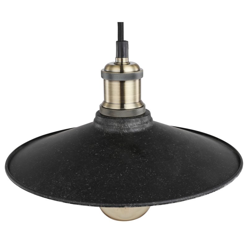 Woodbridge Lighting Fulton Metal Mini-Pendant with Vintage Bulb in Antique Brass