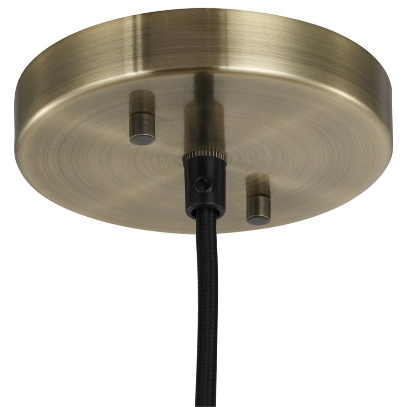 Woodbridge Lighting Fulton Metal Mini-Pendant with Vintage Bulb in Antique Brass