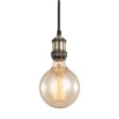 Woodbridge Lighting Fulton Metal Mini-Pendant with Vintage Bulb in Brass
