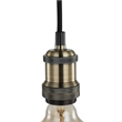 Woodbridge Lighting Fulton Metal Mini-Pendant with Vintage Bulb in Brass