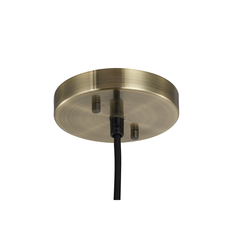 Woodbridge Lighting Fulton Metal Mini-Pendant with Vintage Bulb in Brass