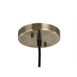Woodbridge Lighting Fulton Metal Mini-Pendant with Vintage Bulb in Brass