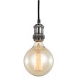 Woodbridge Lighting Fulton Metal Mini-Pendant with Vintage Bulb in Nickel