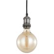 Woodbridge Lighting Fulton Metal Mini-Pendant with Vintage Bulb in Nickel