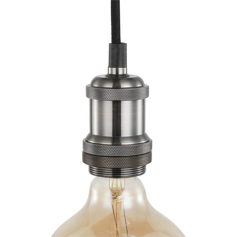Woodbridge Lighting Fulton Metal Mini-Pendant with Vintage Bulb in Nickel