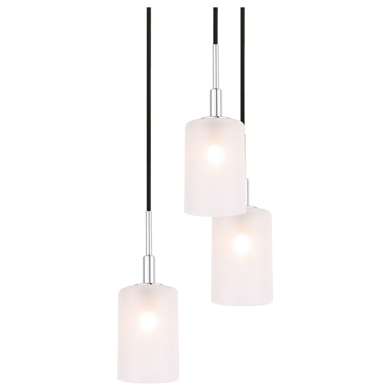 Woodbridge Lighting Elise 5-Light Glass Cluster Pendant in Chrome/Opal