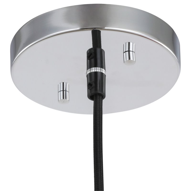 Woodbridge Lighting Fulton Metal Mini-Pendant with Vintage Bulb in Chrome