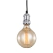 Woodbridge Lighting Fulton Metal Mini-Pendant with Vintage G125 Bulb in Chrome