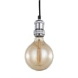 Woodbridge Lighting Fulton Metal Mini-Pendant with Vintage G125 Bulb in Chrome