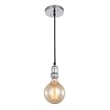 Woodbridge Lighting Fulton Metal Mini-Pendant with Vintage G125 Bulb in Chrome