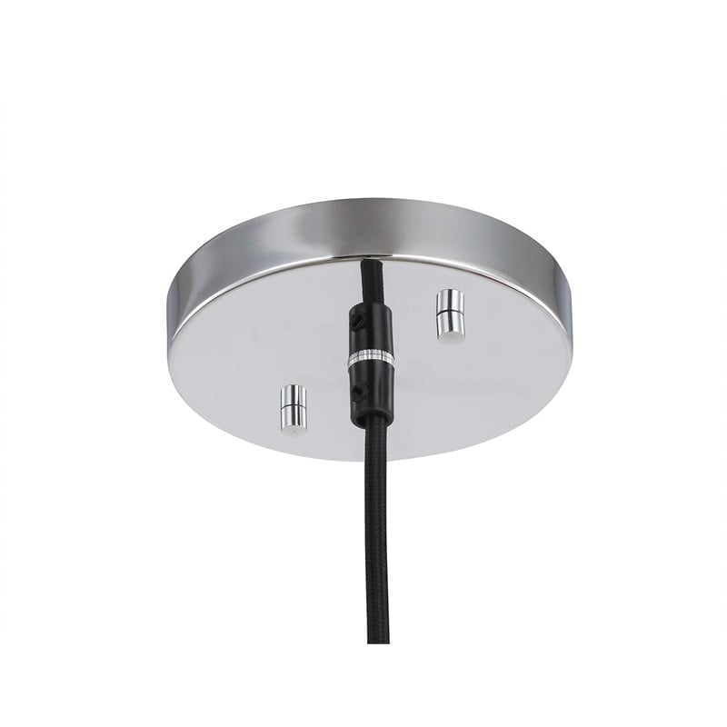 Woodbridge Lighting Fulton Metal Mini-Pendant with Vintage G125 Bulb in Chrome
