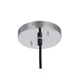 Woodbridge Lighting Fulton Metal Mini-Pendant with Vintage G125 Bulb in Chrome
