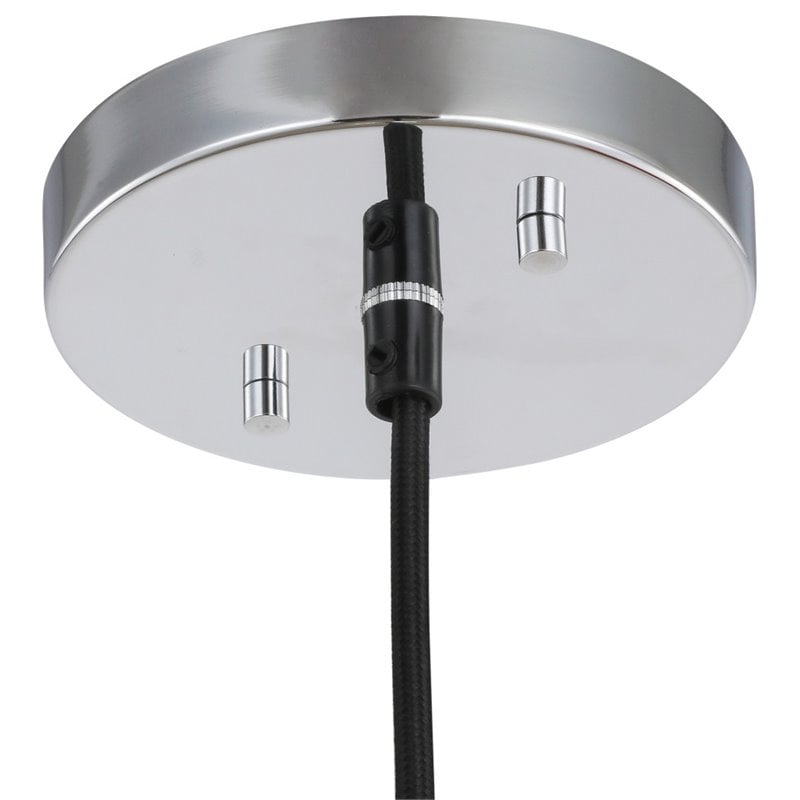 Woodbridge Lighting Fulton Wire Cage Metal Mini-Pendant in Chrome/Black