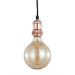Woodbridge Lighting Fulton Metal Mini-Pendant w/ Vintage G125 Bulb in Bronze