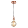 Woodbridge Lighting Fulton Metal Mini-Pendant w/ Vintage G125 Bulb in Bronze