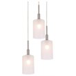 Woodbridge Lighting Elise 5-Light Glass Cluster Pendant in Satin Nickel/Opal