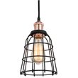 Woodbridge Lighting Fulton Wire Cage Metal Mini-Pendant in Copper Bronze/Black