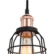 Woodbridge Lighting Fulton Wire Cage Metal Mini-Pendant in Copper Bronze/Black