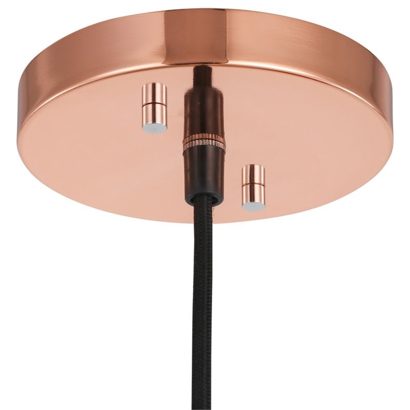 Woodbridge Lighting Fulton Wire Cage Metal Mini-Pendant in Copper Bronze/Black