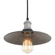 Woodbridge Lighting Fulton Metal Mini-Pendant with Vintage Bulb in Gray