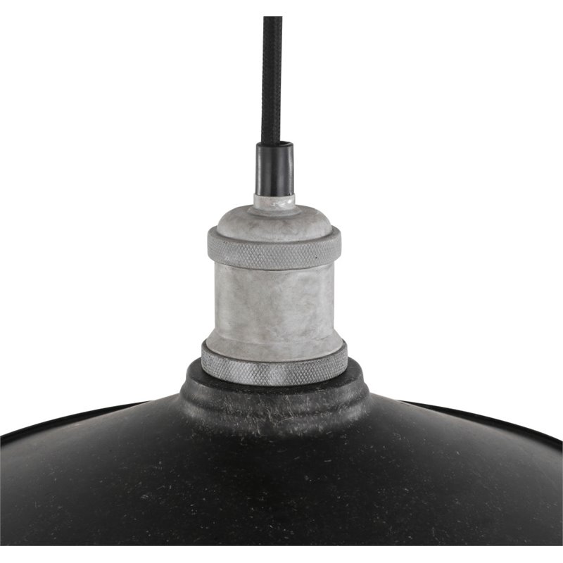 Woodbridge Lighting Fulton Metal Mini-Pendant with Vintage Bulb in Gray
