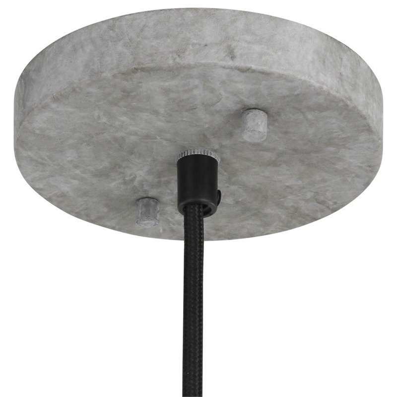 Woodbridge Lighting Fulton Metal Mini-Pendant with Vintage Bulb in Gray