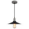 Woodbridge Lighting Fulton Metal Mini-Pendant with Vintage Bulb in Gray