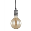 Woodbridge Lighting Fulton Metal Mini-Pendant with Vintage G125 Bulb in Gray