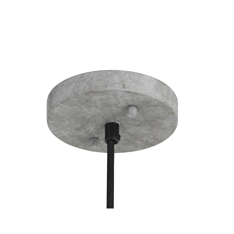 Woodbridge Lighting Fulton Metal Mini-Pendant with Vintage G125 Bulb in Gray