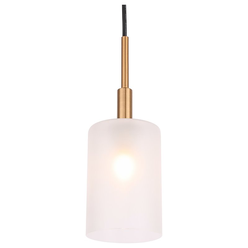 Woodbridge Lighting Elise 1-Light Opal Glass & Steel Mini Pendant in Brass