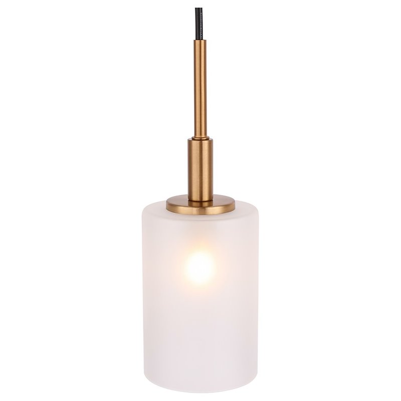 Woodbridge Lighting Elise 1-Light Opal Glass & Steel Mini Pendant in Brass