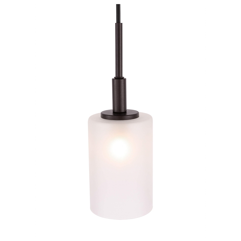Woodbridge Lighting Elise 1-Light Opal Glass & Steel Mini Pendant in Bronze