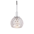 Woodbridge Lighting Elise 1-Light Mercury Glass & Steel Mini Pendant in Chrome